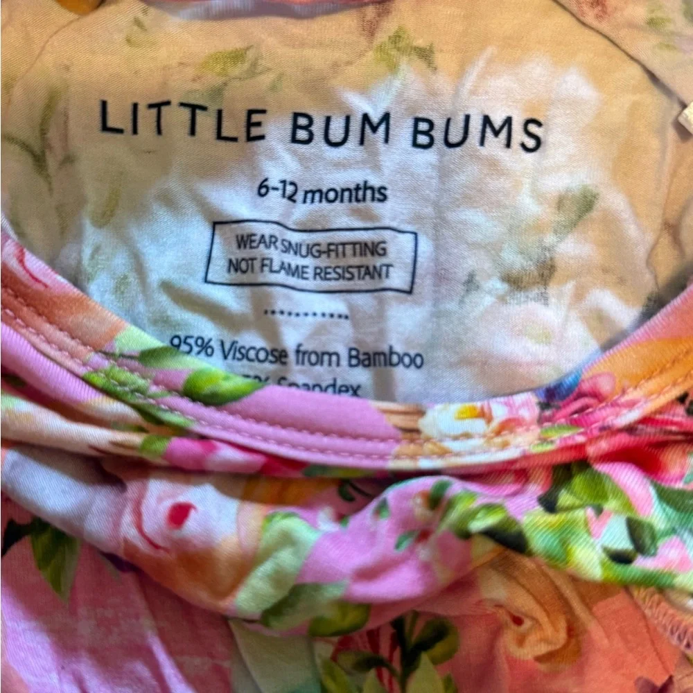 Bums & Roses Ruffle Dress 6-12 months “Horn to Be Wild” Unicorn Print w/headband - Picture 2 of 4